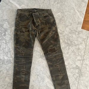 Zara Skinny Camo Jeans